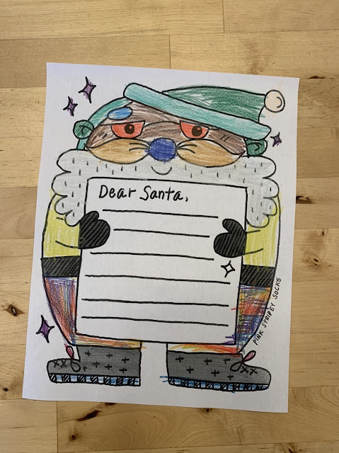 Free Printable Cute Santa Letter Template and Coloring Sheet