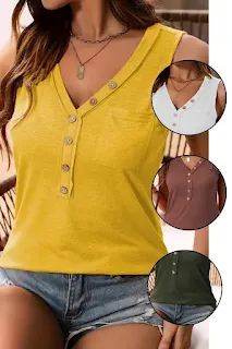 Vacation Button Tank