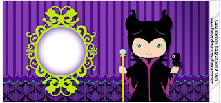 Maleficent Baby Party: Free Printable Candy Bar Labels.