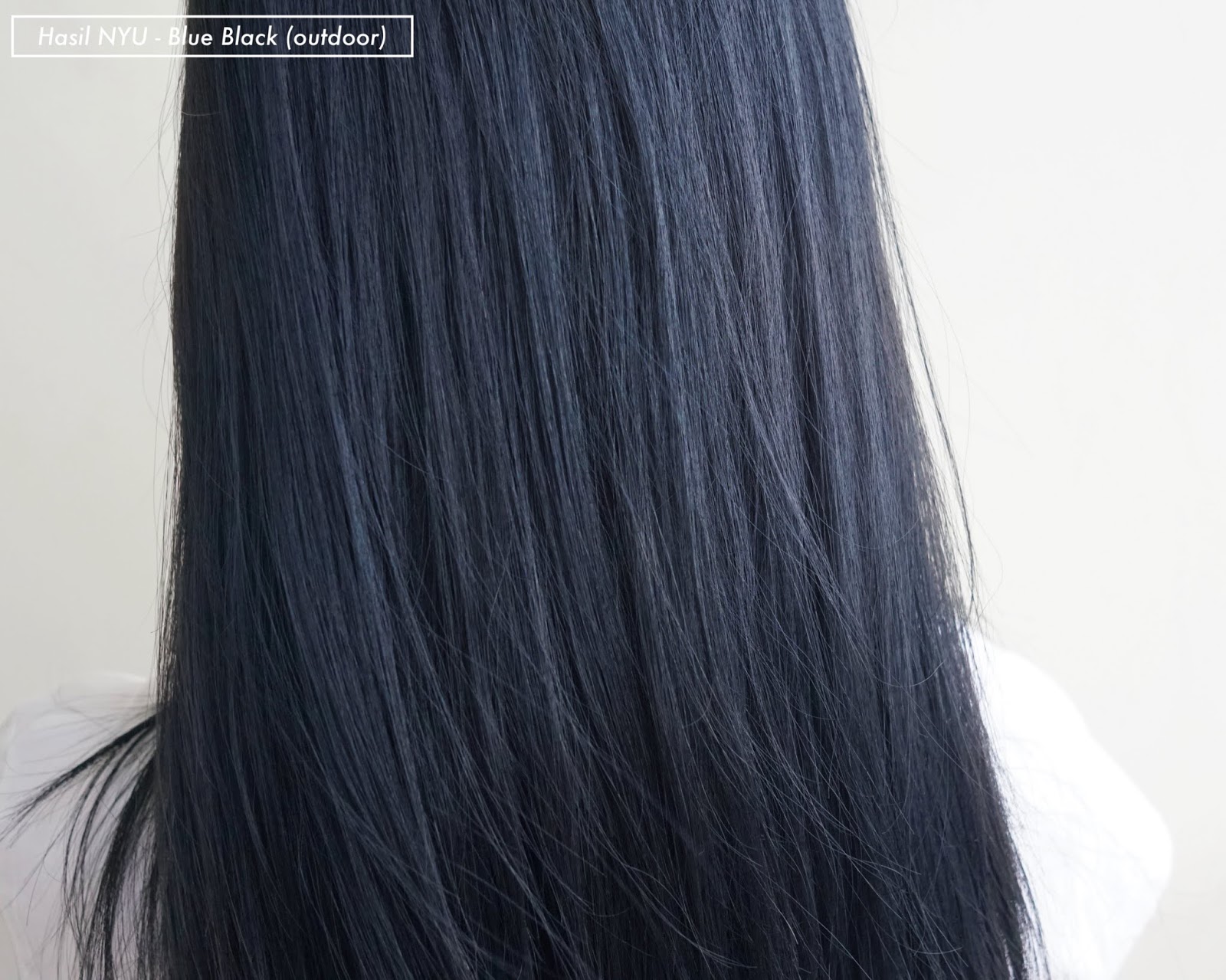 PENGALAMAN CAT  RAMBUT  DENGAN NYU BLUE BLACK  REVIEW 