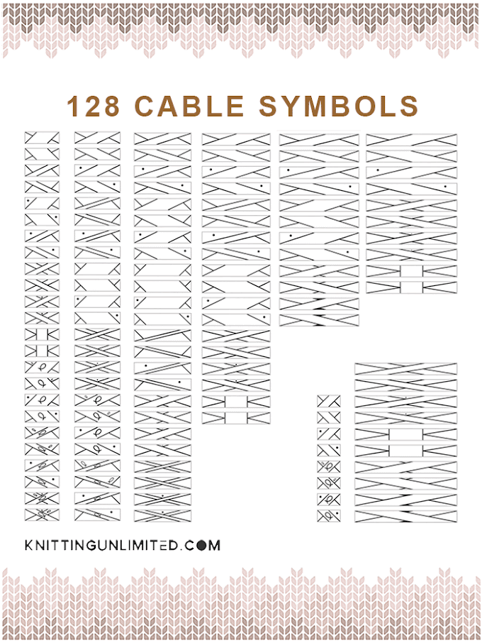 ➊➋➑ ℂ𝔸𝔹𝕃𝔼 Symbols ✔ How to Knit each one