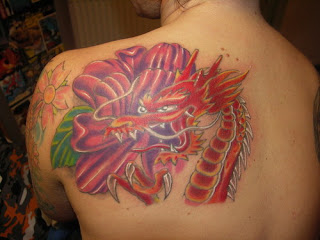 Upper Back Dragon Tattoo Design