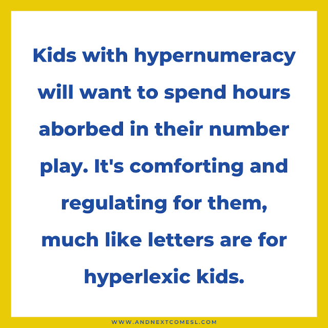 Number play is comforting for kids with hypernumeracy