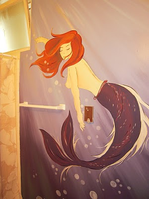 wallpaper design - Wall Murals Mermaid Bathroom