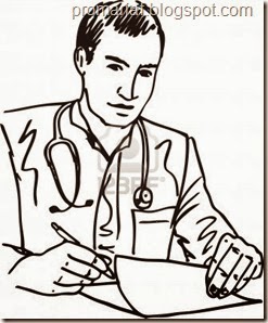11990092-boceto-de-medico-con-el-estetoscopio-sentado-en-un-escritorio-en-h