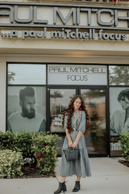 boho gingham dress