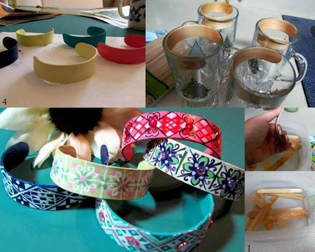 DIY: Washi Tape Wooden Bracelets