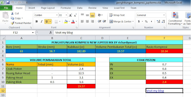 Penghitungan Rasio Kompresi Jupiter Mx Dengan Bantuan Software