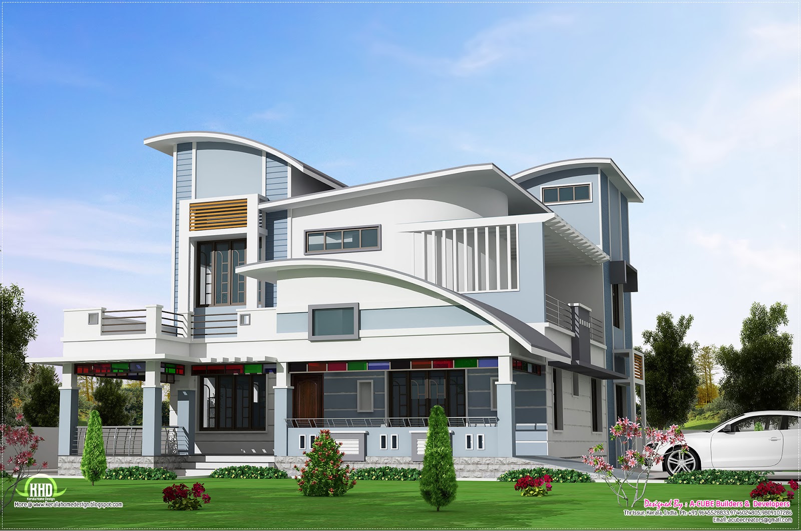  Modern  unique  style villa design  House  Design  Plans 