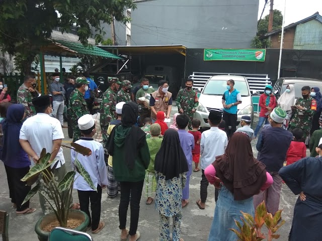 FKDM Kel Roa Malaka Bersama Koramil 02 Tambora Berbagi 'Santuni Anak Yatim