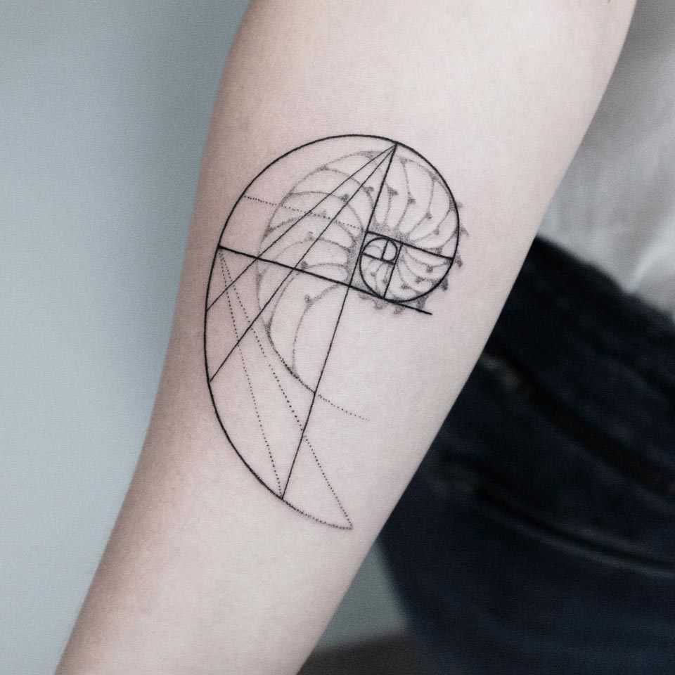 geek ink Fibonacci spiral amazing tattoo - StyleFrizz | Photo Gallery