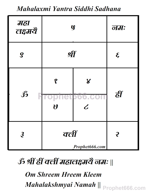 Mahalaxmi Yantra Mantra Siddhi Sadhana for Money and Valuables