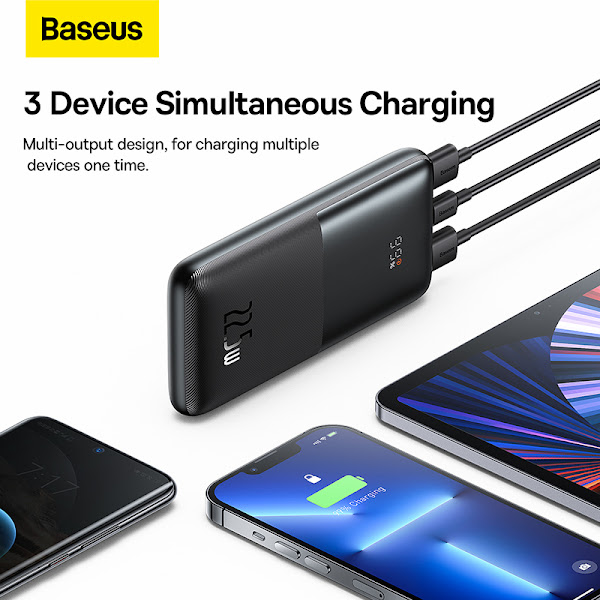 Pin sạc dự phòng Baseus Bipow Pro Digital Display Fast Charge Power Bank 10000mAh 22.5W (With Simple Series Charging Cable USB to Type-C 3A 0.3m )