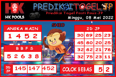 Prediksi Togel Hongkong JP Minggu 08 Mei 2022