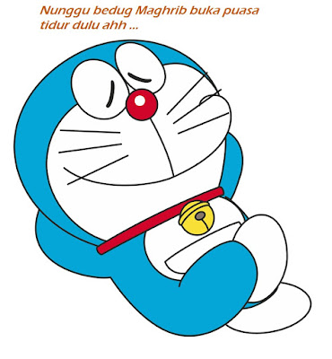 GAMBAR DORAEMON LUCU  Selamat Puasa Ramadhan Ucapan Buka 