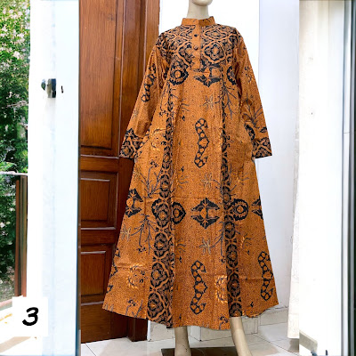 baju muslim wanita dress panjang gamis batik premium