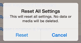 RESET IPHONE