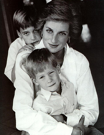 princess diana funeral flowers. prince william and harry diana