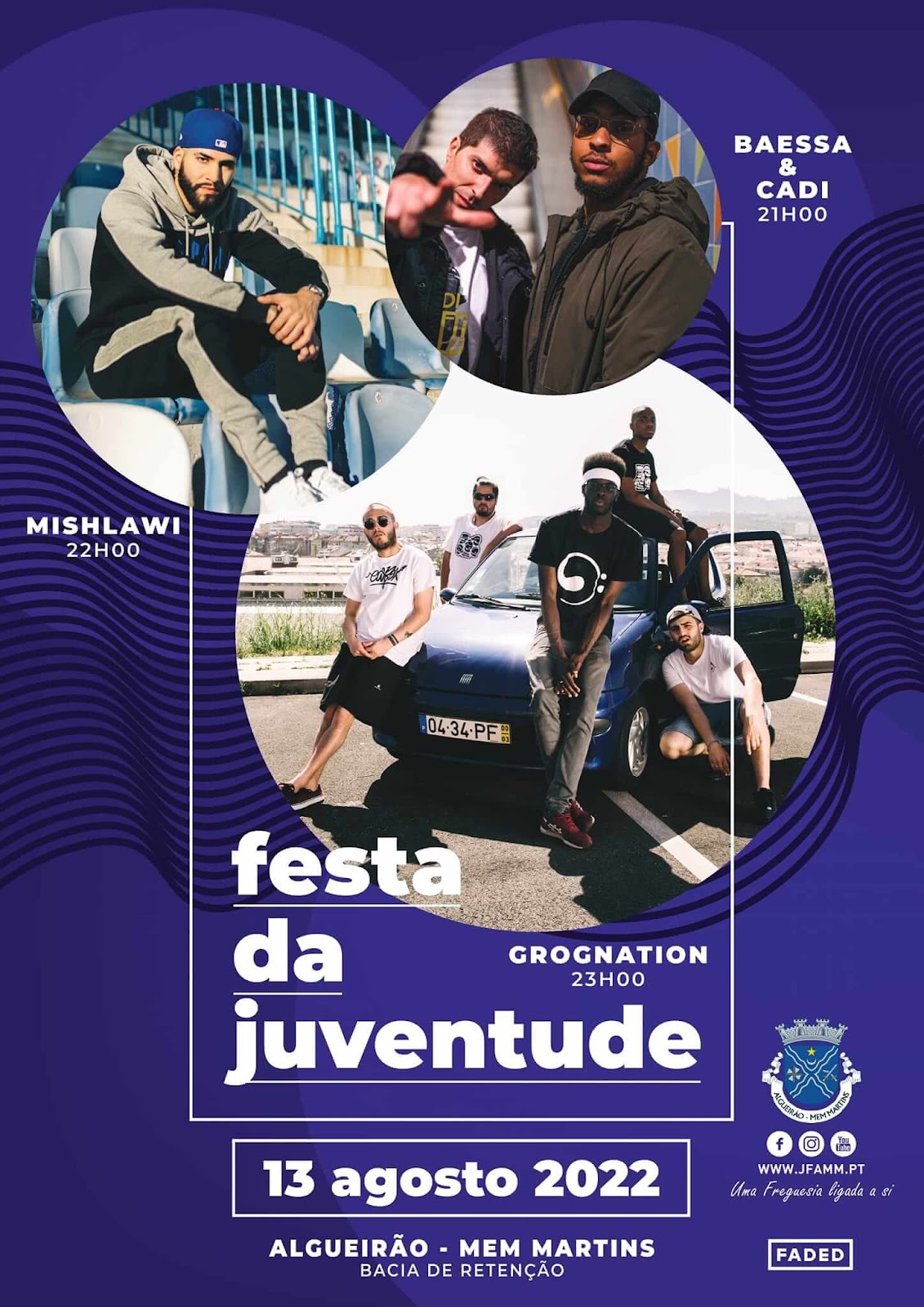 Cartaz Festa da Juventude 2022 em Mem Martins