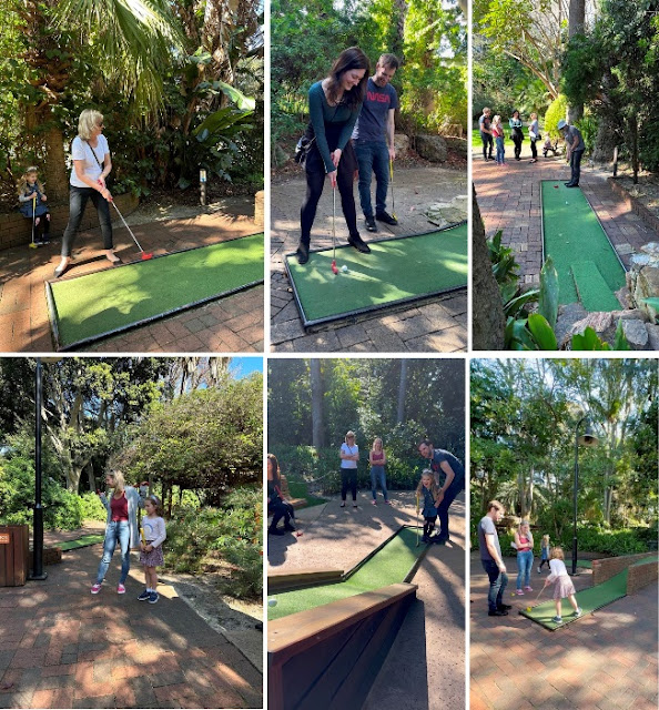 family get together at Wanneroo Botanical Gardens mini-golf