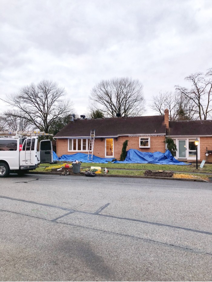 Roof getting replaced at 7:30