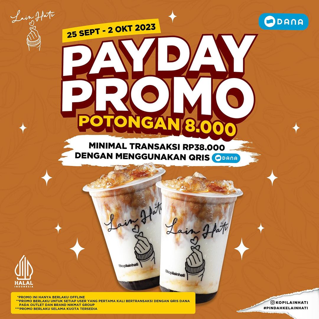 Promo Kopi Lain Hati PayDay Dana Cashback Rp. 8.000