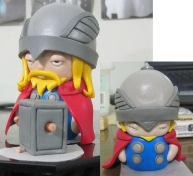Marvel’s The Mighty Thor Polymer Clay Figure and the Packaging by The Krillman Work In Progress Photos