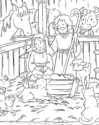 Birth Of Jesus Coloring Page
