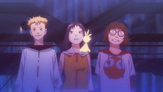 Hiro, Ren et Koichi, héros du manga Attraction de l'INPES