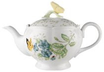 Lenox Butterfly Meadow Fine Porcelain Teapot with Lid