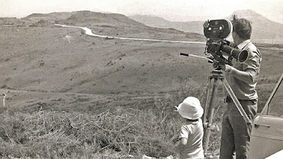 Kuvaamassa vuoristoalueella ehkä 1978