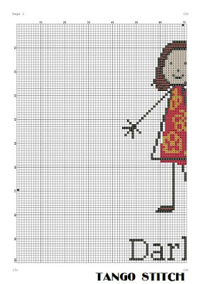 Darling funny romantic quote cross stitch pattern