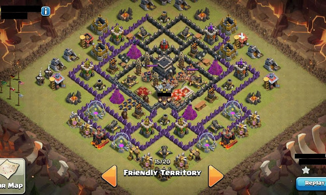 Diseños de aldeas. Ayuntamiento Nivel 9, Famirng, Clash of Clans, Ayuntamiento Anti Faming, Anti 3 Estrellas los mejores diseños de aldea, mejores bases defensivas, las mejores, bases, defensa, ataque, mejor aldea para guerra, mejores diseños de guerra, recursos, diseño de aldea farming, mejor coleccion de bases, farming, ayuntamiento, almacenes, castillo del clan, proteger, edificios defensivos, base