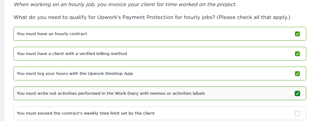 When Working on an hourly job, you invoice your client for the time worked on the project.