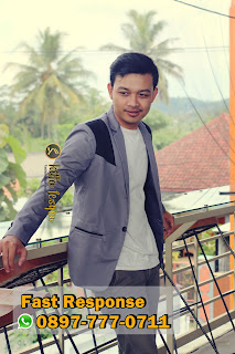 Blazer Abu Pria Kiffa Fesyen