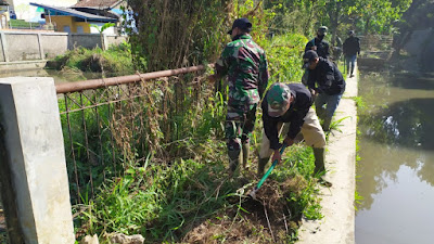 Satgas Citarum Subsektor 21-14 Masih Konsisten Giat Korve Sungai dan Sosialisasi Citarum Harum