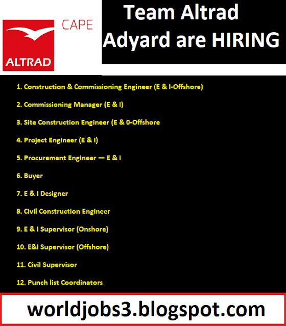 Team Altrad Adyard are Seeking self motivated & dynamic individuals