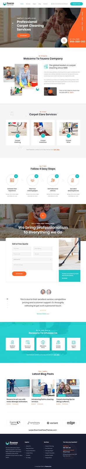 Fouens - Carpet Cleaning WordPress Theme 