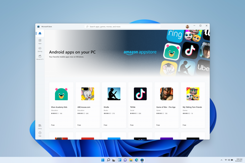 App de Android en Windows