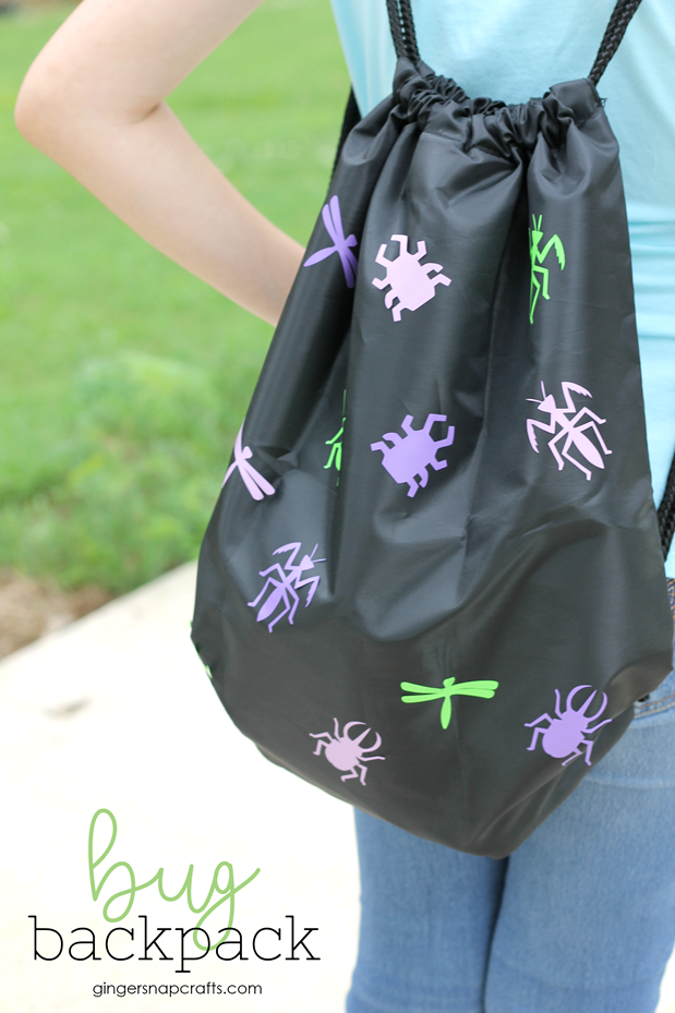 bug backpack at GingerSnapCrafts.com #kid #kidcrafts