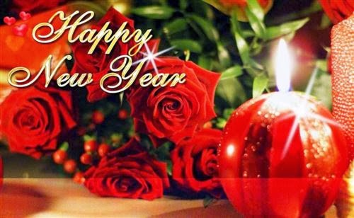 Free Happy New Year 2014 Greeting With Rose