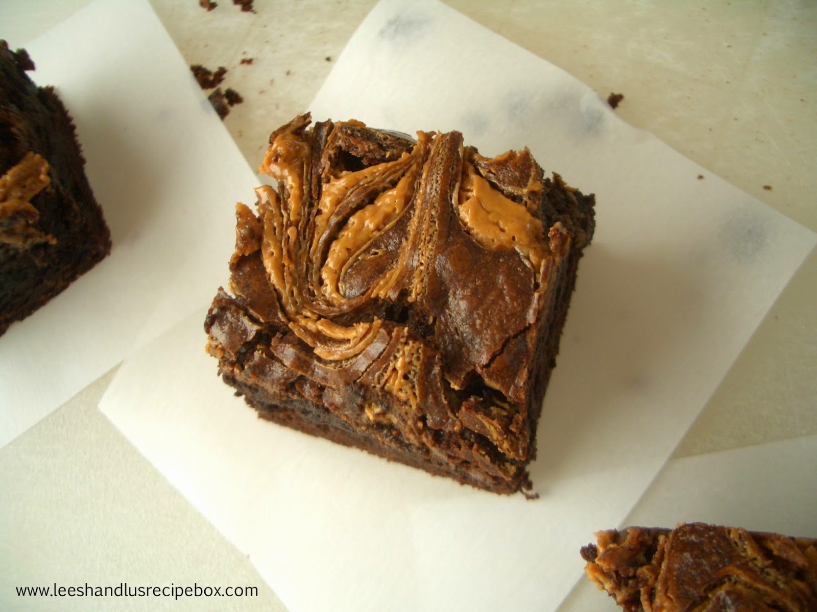 Dark Chocolate Peanut Butter Brownies | Leesh & Lu's Recipe Box