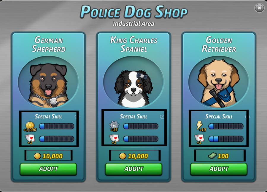 Criminal case game police dogs+buy dog in criminal case+criminal case dogs+ criminal case game medals+ criminal case police dog shop