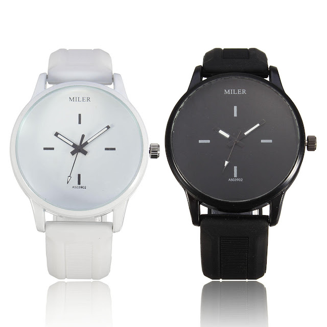 Unisex Men Women Casual Waterproof Silicone Analog Wrist Quartz Watch