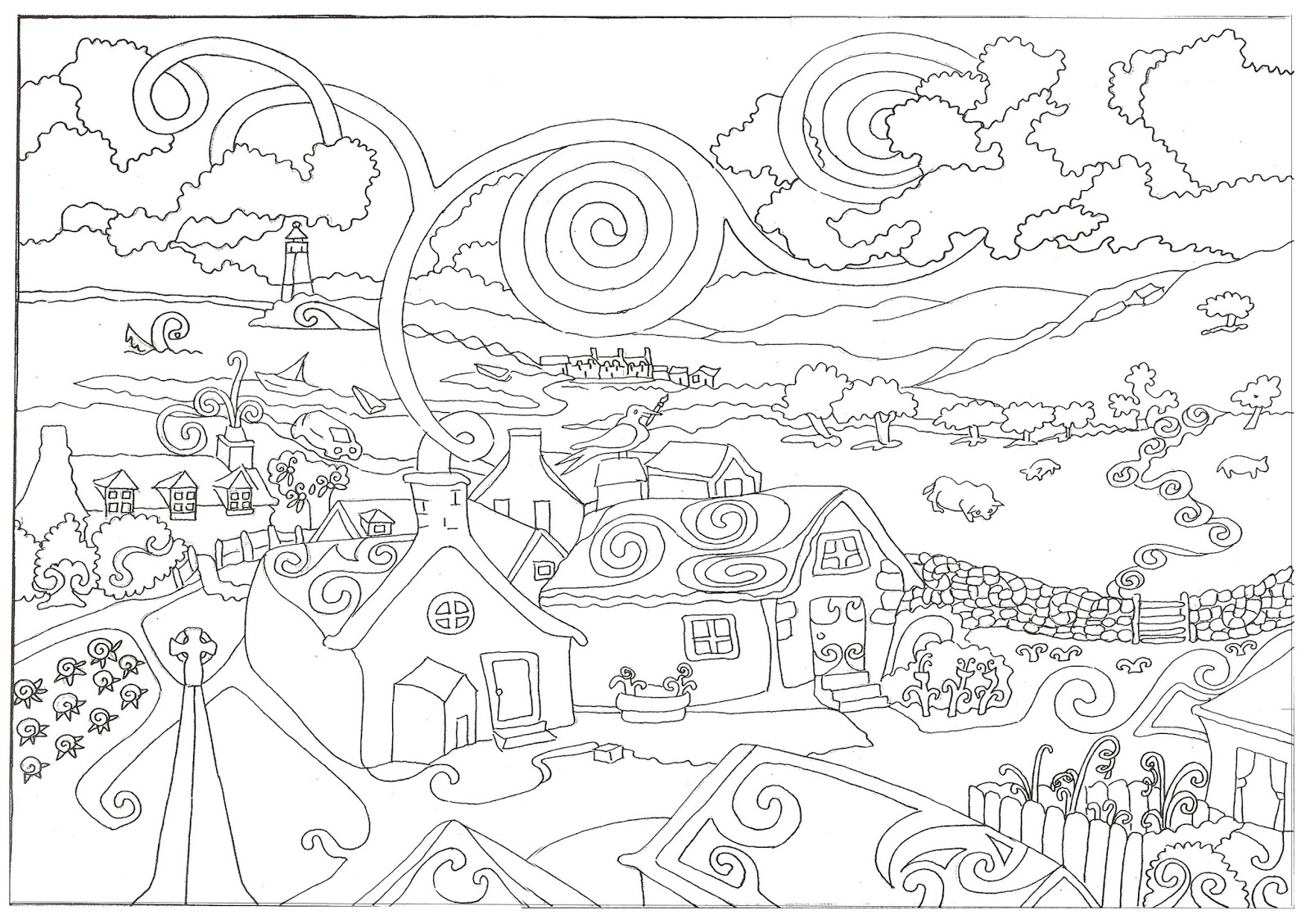 Download Coloring Page World: In the Country