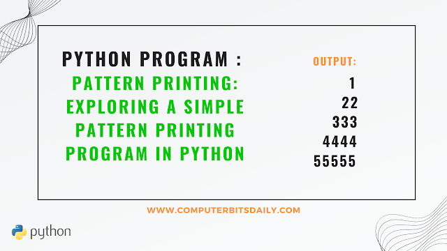 Python Pattern Printing Exploring a Simple Pattern Printing Program in Python