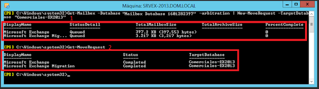 Get-Mailbox -Database "Mailbox Database 1601282397" -arbitration | New-MoveRequest -TargetDatabase "Comerciales-EX2013"