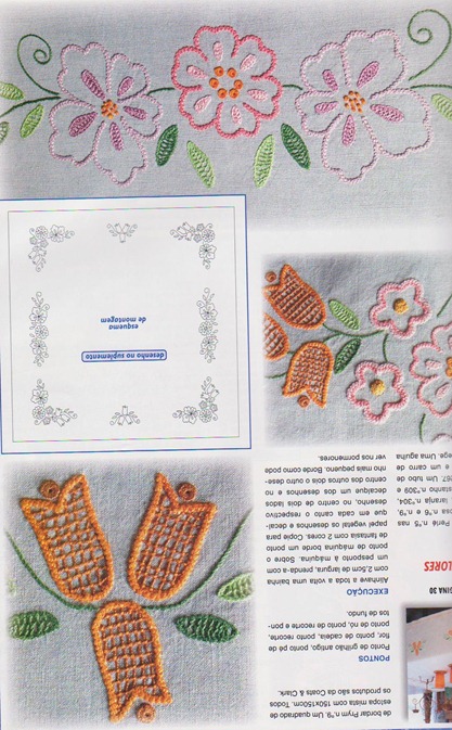 riscos para bordar de flores