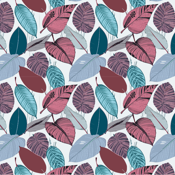 tropical leaves hand drawn seamless pattern.eps ai svg png illustrator free download