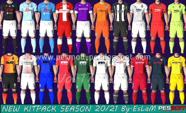 PES 2017 New Mega Kitpack Update Season 2020/21 V.17 By EsLaM